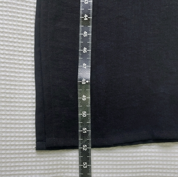 Vintage MJW Studio Midi Dress Size 16 Black Button Back Belted Career Wear - Picture 11 of 16